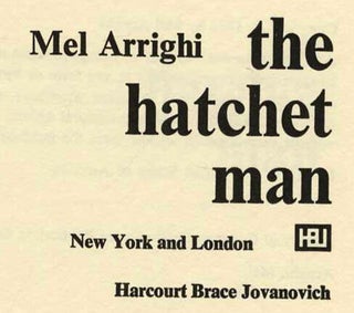 The Hatchet Man - 1st Edition/1st Printing