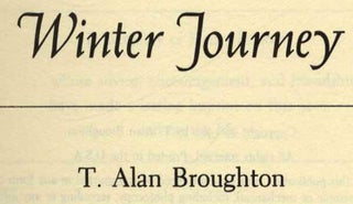 Winter Journey - 1st Edition/1st Printing
