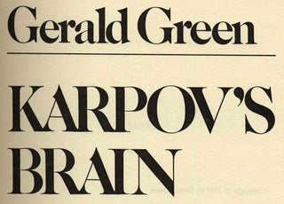 Karpov's Brain - 1st Edition/1st Printing