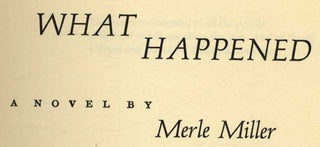 What Happened - 1st Edition/1st Printing