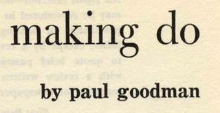 Making Do - 1st Edition/1st Printing