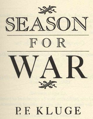Season For War - 1st Edition/1st Printing