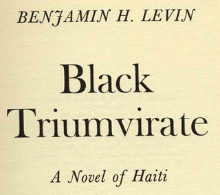 Black Triumvirate - 1st Edition/1st Printing