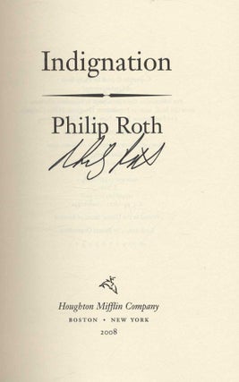 Indignation - 1st Edition/1st Printing