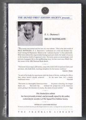 Book #15121 Billy Bathgate - 1st Edition/1st Printing. E. L. Doctorow.