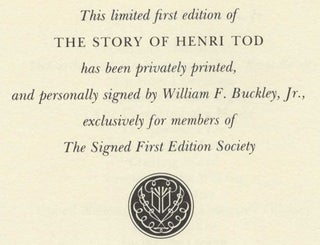 The Story of Henri Tod - 1st Edition/1st Printing