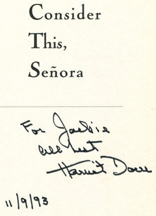 Consider This, Señora - 1st Edition/1st Printing