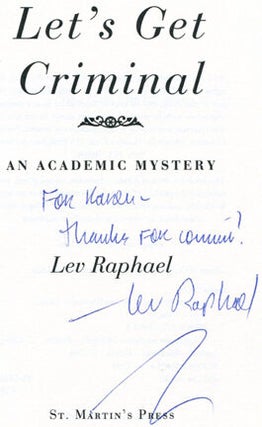 Let's Get Criminal - 1st Edition/1st Printing