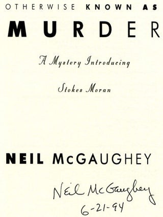 Otherwise Known As Murder - 1st Edition/1st Printing