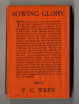 Sowing Glory The Memoirs of 'mary Ambree' the English Woman-Legionary
