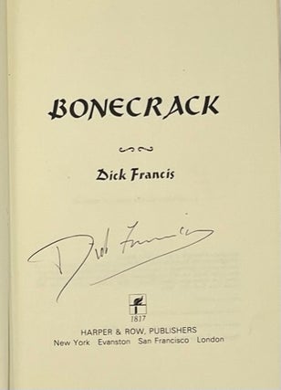 Bonecrack 1st US Edition/1st Printing