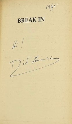 Break In 1st Edition/1st Printing