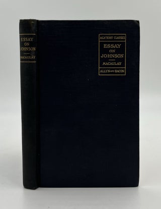 Book #160497 Macaulay Essay on Johnson. Samuel Thurber, Louise Wetherbee