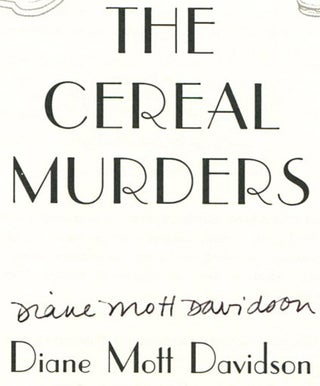 The Cereal Murders - 1st Edition/1st Printing