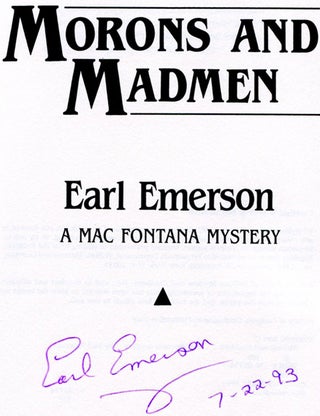 Morons and Madmen - 1st Edition/1st Printing