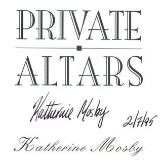 Private Altars - 1st Edition/1st Printing