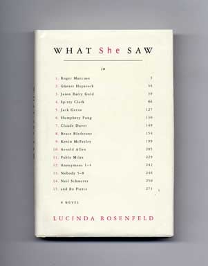 What She Saw - 1st Edition/1st Printing. Lucinda Rosenfeld.