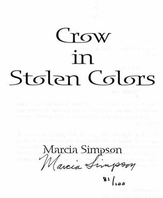 Crow in Stolen Colors - 1st Edition/1st Printing