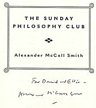 The Sunday Philosophy Club - 1st US Edition/1st Printing
