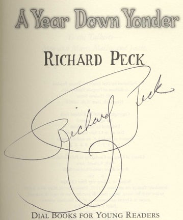 Book #19690 A Year Down Yonder - 1st Edition/1st Printing. Richard Peck.