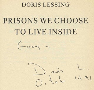 Prisons We Choose To Live Inside - 1st Edition/1st Printing