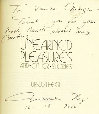 Unearned Pleasures - 1st Edition/1st Printing