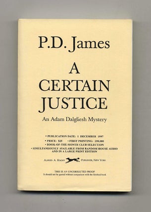 Book #23602 A Certain Justice. P. D. James