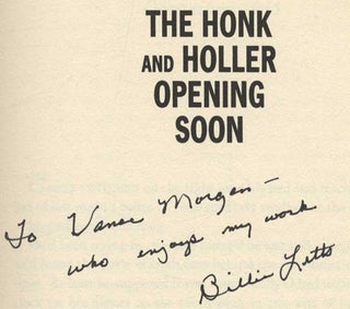 The Honk and Holler Opening Soon - 1st Edition/1st Printing