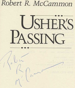 Usher's Passing - 1st Edition/1st Printing