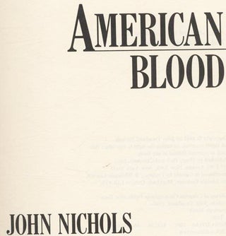American Blood - 1st Edition/1st Printing