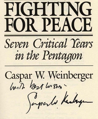 Fighting for Peace - 1st Edition/1st Printing