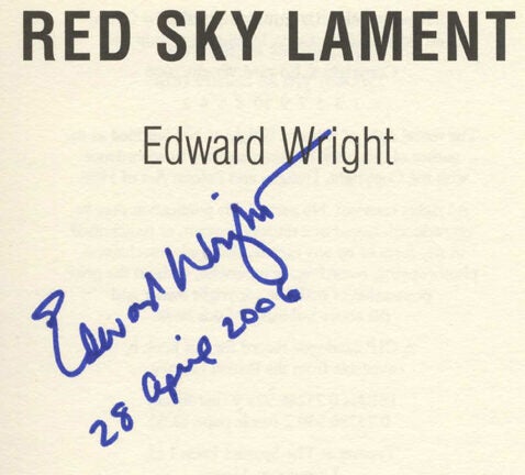 Book #25126 Red Sky Lament - 1st UK Edition/1st Impression. Edward Wright.