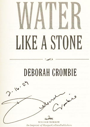 Water Like A Stone - 1st Edition/1st Printing