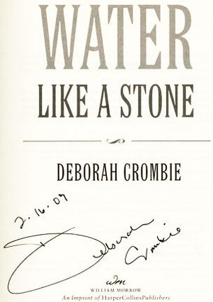 Water Like A Stone - 1st Edition/1st Printing