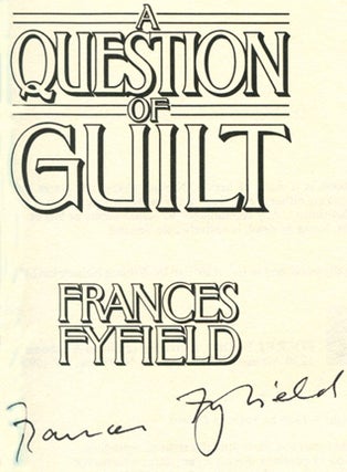 A Question of Guilt -1st US Edition/1st Printing