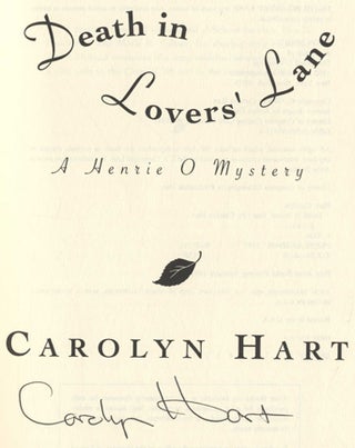 Death in Lovers' Lane - 1st Edition/1st Printing