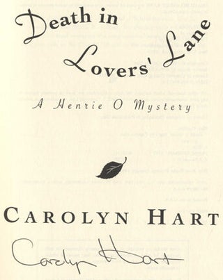 Death in Lovers' Lane - 1st Edition/1st Printing