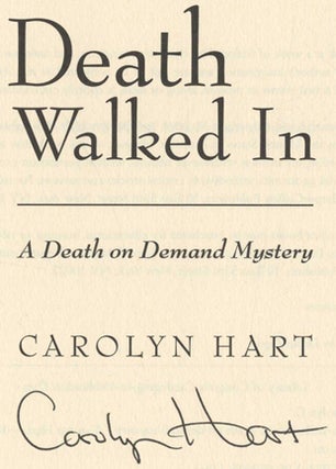 Death Walked In - 1st Edition/1st Printing