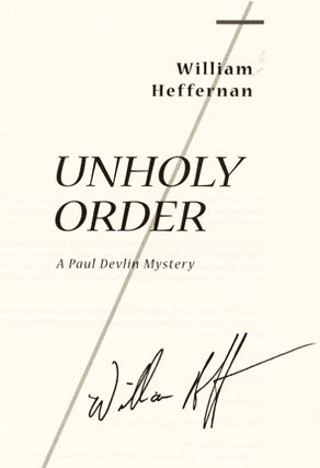 Unholy Order - 1st Edition/1st Printing