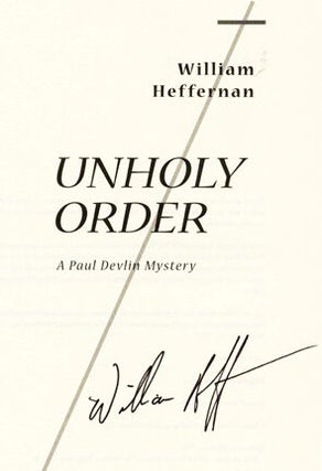 Unholy Order - 1st Edition/1st Printing