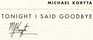 Tonight I Said Goodbye - 1st Edition/1st Printing