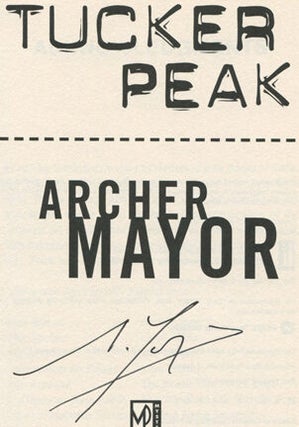 Tucker Peak - 1st Edition/1st Printing