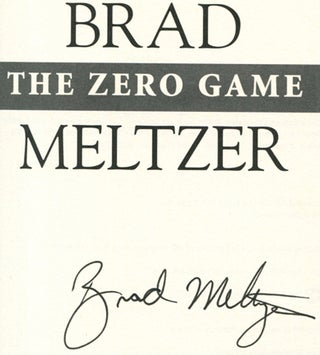 The Zero Game - 1st Edition/1st Printing