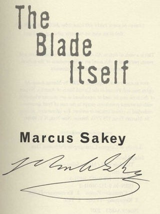 The Blade Itself - 1st Edition/1st Printing
