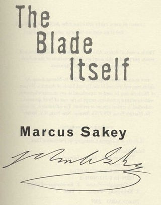 The Blade Itself - 1st Edition/1st Printing