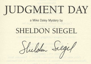 Judgment Day -1st Edition/1st Printing. Sheldon Siegel.