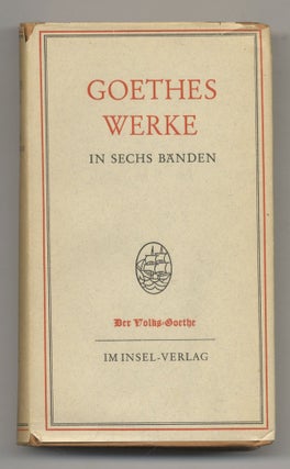 Book #27342 Goethes Werke In Sechs Banden