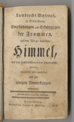 Book #27358 Empfindungen Und Erfahrungen Der Frommen, Auf Dem Wege Nach Dem Himmel. Lambrecht...
