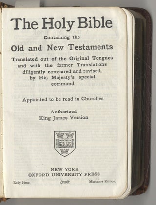 Book #27374 The Holy Bible Containing The Old And New Testaments