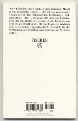 Das Märchen Der 672. Nacht; Reitergeschichte; Erlebnis Des Marschalls Von Bassompierre. Hugo Von Hofmannsthal.
